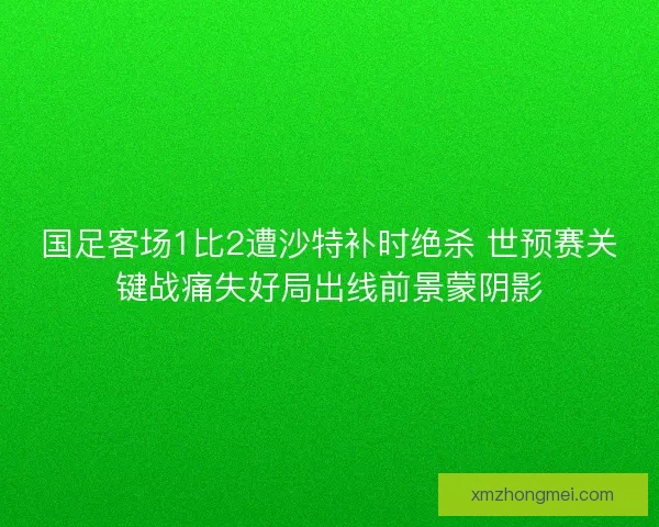 国足客场1比2遭沙特补时绝杀 世预赛关键战痛失好局出线前景蒙阴影