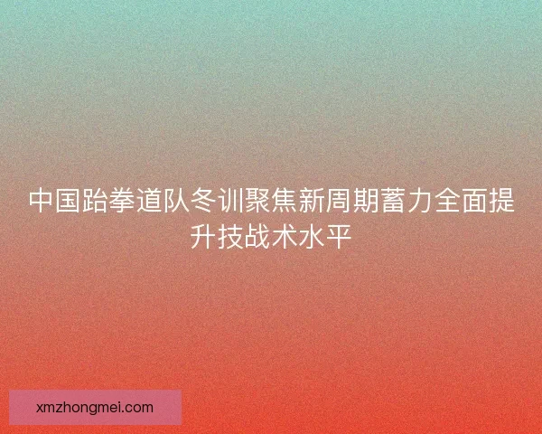 中国跆拳道队冬训聚焦新周期蓄力全面提升技战术水平