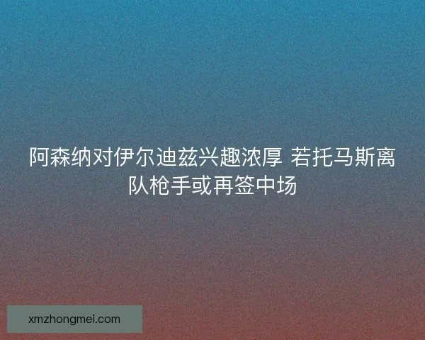 阿森纳对伊尔迪兹兴趣浓厚 若托马斯离队枪手或再签中场 阿森纳对伊尔迪兹兴趣浓厚 若托马斯离队枪手或再签中场